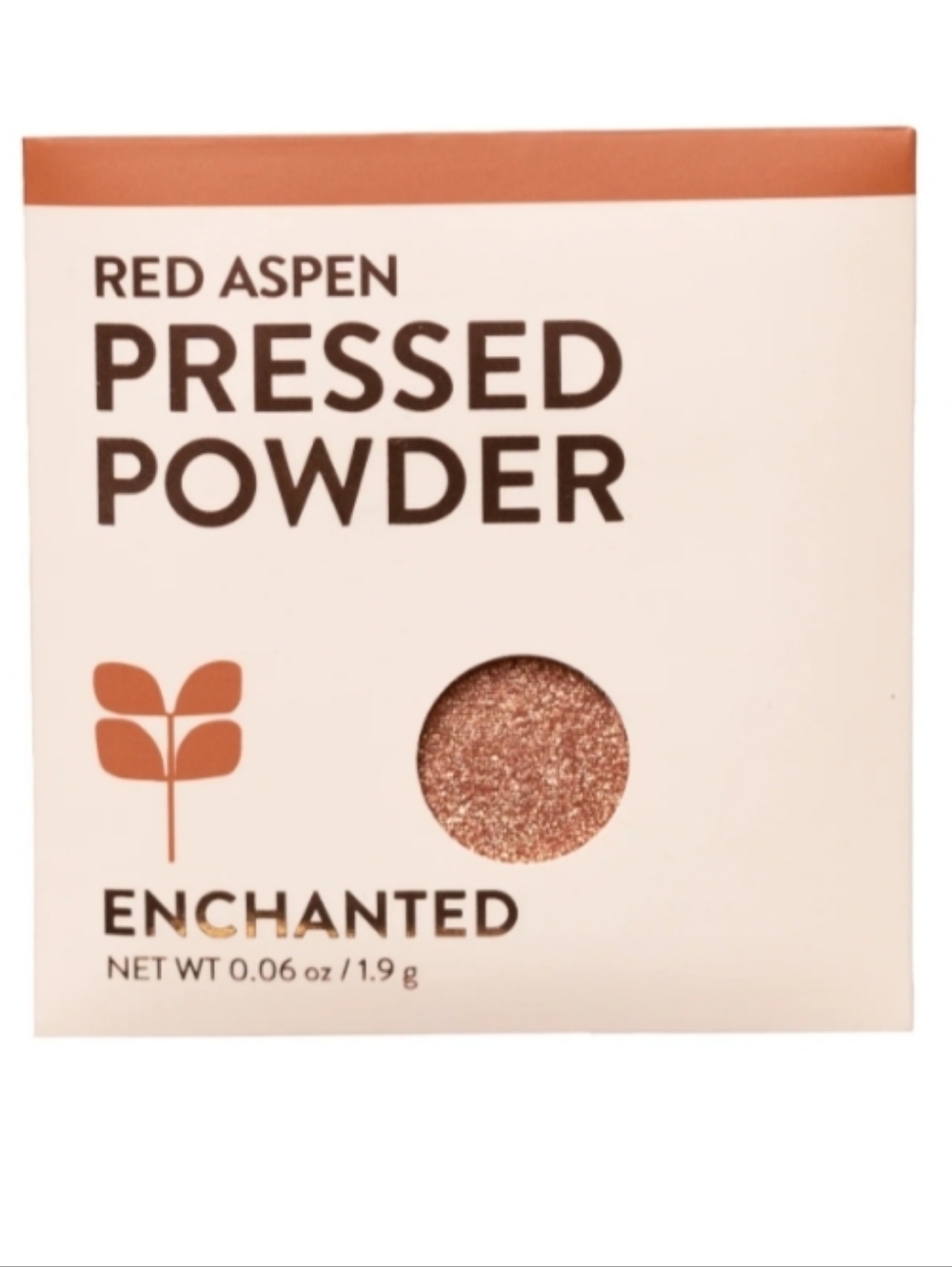 Red Aspen Enchanted Pressed Powder Eyeshadow — Shimmery Rose Gold